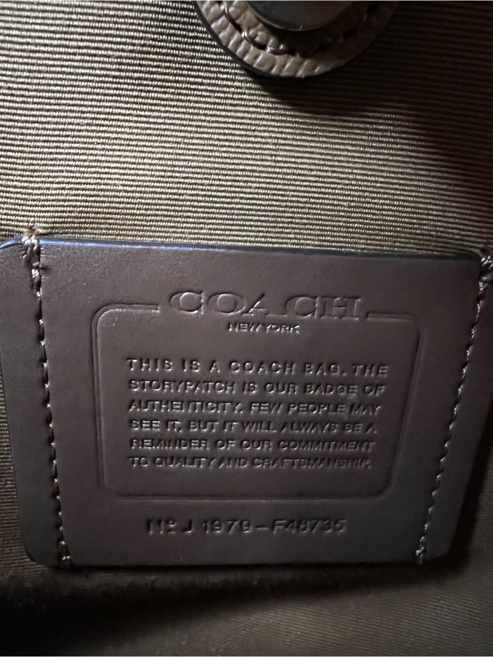 Coach Signature Canvas Tote with Gold-tone Hardware - Picture 11 of 16